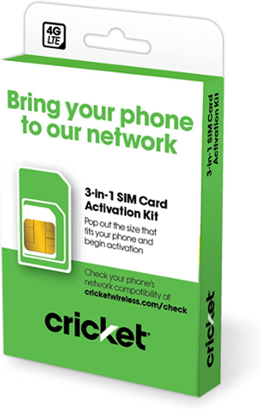 Cricket Wireless 3-in-1 SIM Kit - Bring Your Own Phone - 2.0