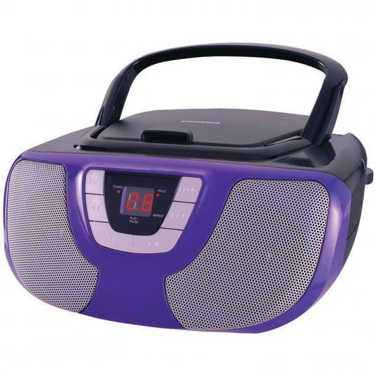 Portable CD Radio Boom Box (Purple)