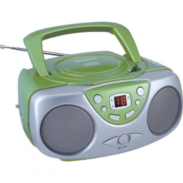 SYLVANIA Portable CD Boom Box with AM/FM Radio (Green)