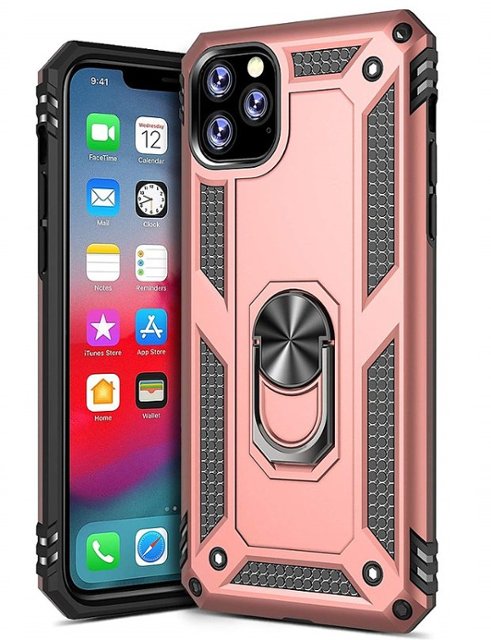 Military Armor Dual Heavy-Duty Shockproof Ring Holder Case for IPHONE 11 PRO