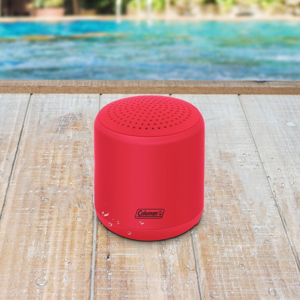 Coleman Aktiv Sounds CBT25 5-Watt Waterproof True Wireless Stereo Bluetooth® Rechargeable Mini Speaker with Carrying Strap (Red)