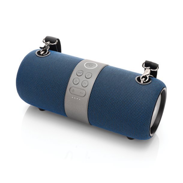 Coleman CBT60 14-Watt Waterproof True Wireless Stereo Bluetooth® Rechargeable Speaker with Power Bank and Shoulder Strap (Blue)