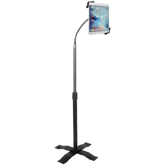 CTA Digital Height-Adjustable Gooseneck Floor Stand for 7-In. to 13-In. Tablets