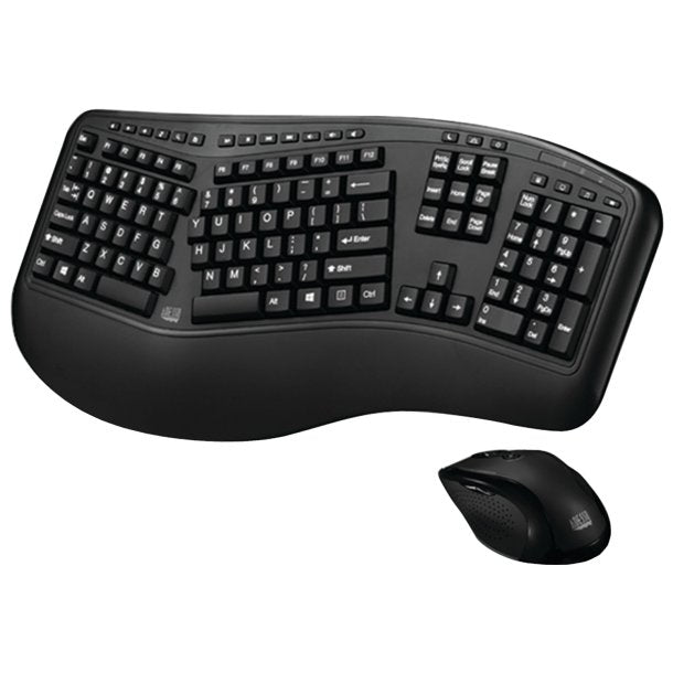 Adesso Tru-Form Media™ 1500 Wireless Ergonomic Keyboard & Laser Mouse