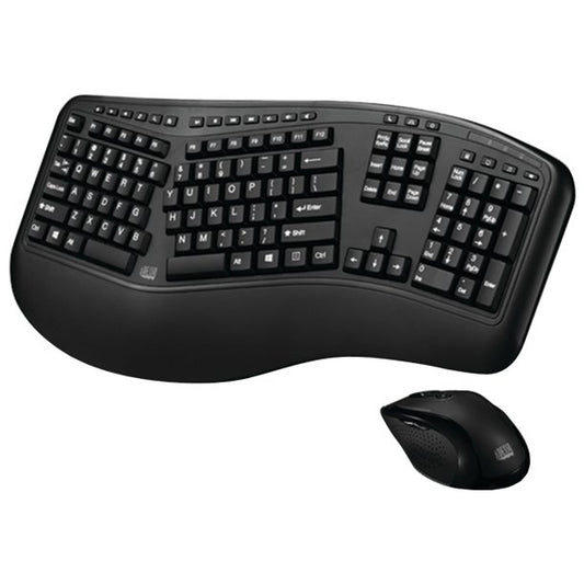 Adesso Tru-Form Media™ 1500 Wireless Ergonomic Keyboard & Laser Mouse