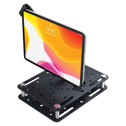CTA Digital Tablet Security Forklift Mounting Kit with Universal Mounting Plates and Adjustable Holder