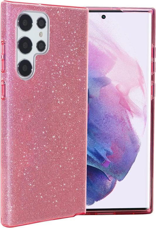 Samsung Galaxy S22 Ultra Clear Glitter Case