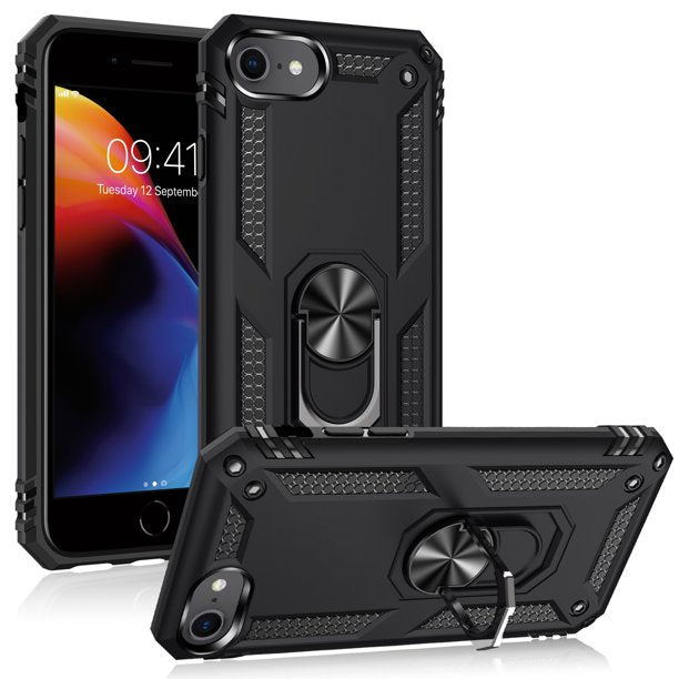 Military Armor Dual Heavy-Duty Shockproof Ring Holder Case for IPHONE 7 / 8