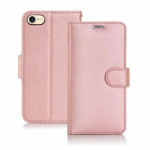 iPhone 6/7/8 Leather Wallet Flip Cover Case (Rose Gold)
