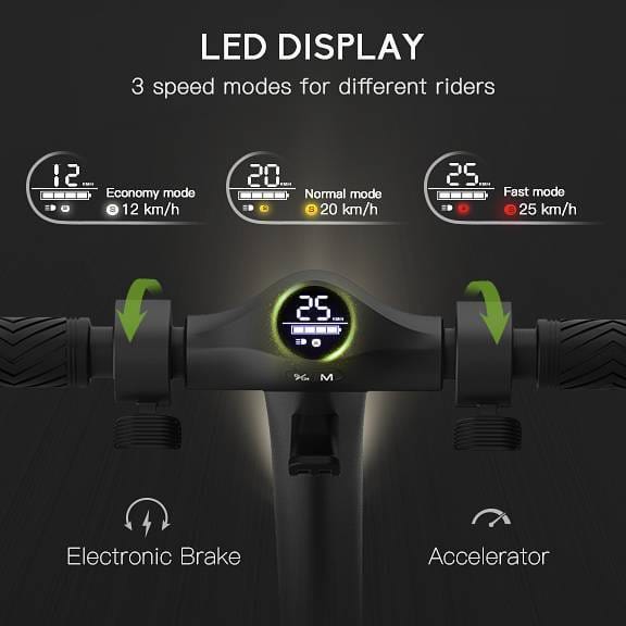 Electric Scooter S10 with 7.5Ah Battery 250W Motor 8' wheels and LED Display - The Accessories  Place 
