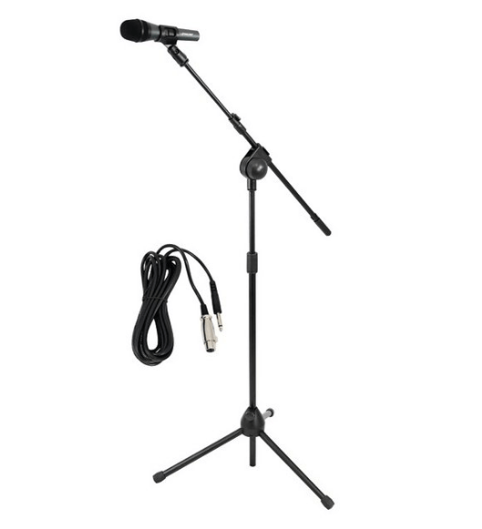 Pyle Pro Microphone and Tripod Stand W/ Extending Boom & Microphone Cable Package