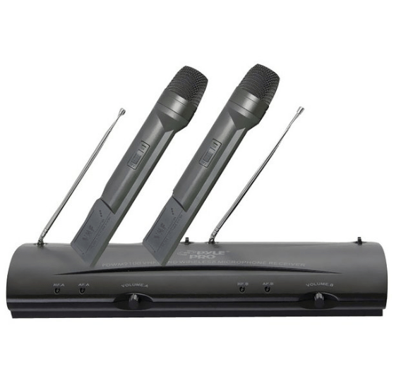 Professional Dual-Channel VHF Wireless Handheld Microphone System