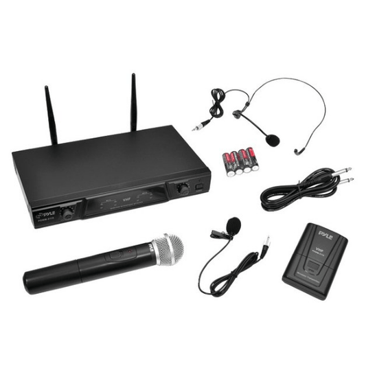 VHF Wireless Microphone Receiver System W/ Independent Volume Contr