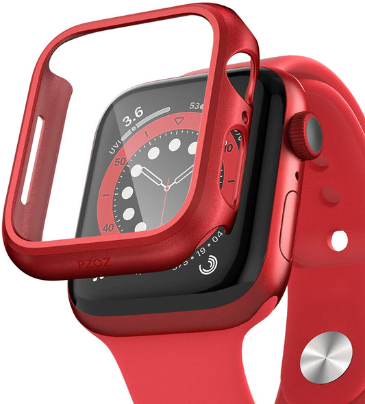 Apple Watch Case Glass Screen Protector -Red- (38/40/42/44MM)