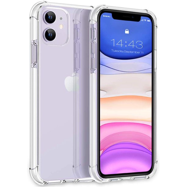 Transparent Shockproof Acrylic Hybrid Armor Hard Phone Cases for iPhone 11 / 12
