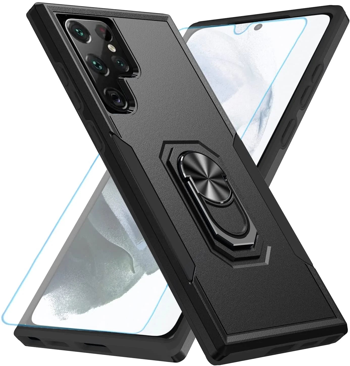 Samsung Galaxy S22 Black Ring Case