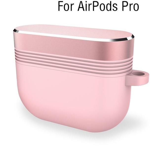 For Apple Airpods Pro Case with Keychain Luxury Metal Air Pods Earphone Accessories Airpod Funda Protector Air Pods Pro Cases