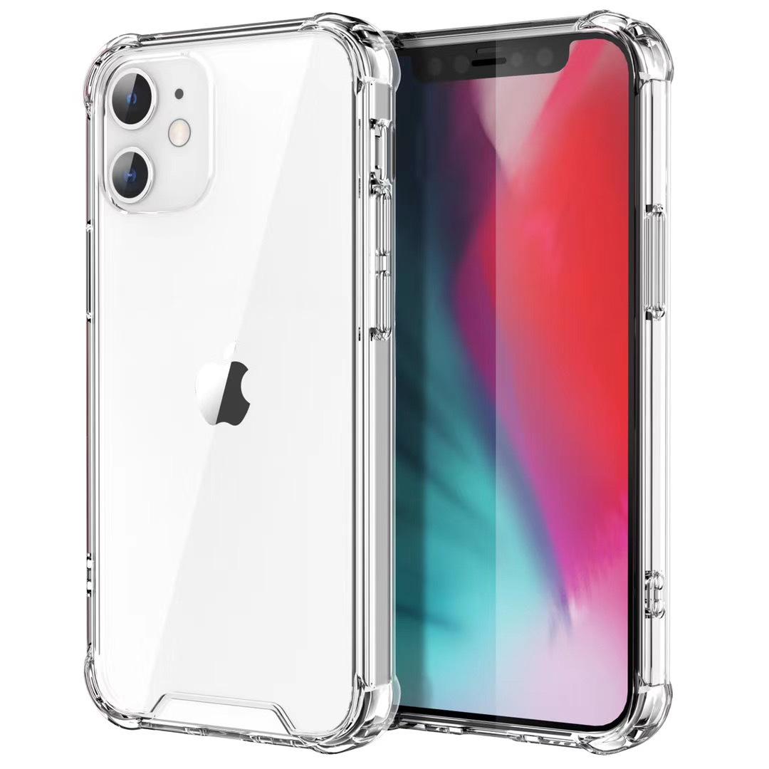 Transparent Shockproof Acrylic Hybrid Armor Hard Phone Cases for iPhone 11 / 12