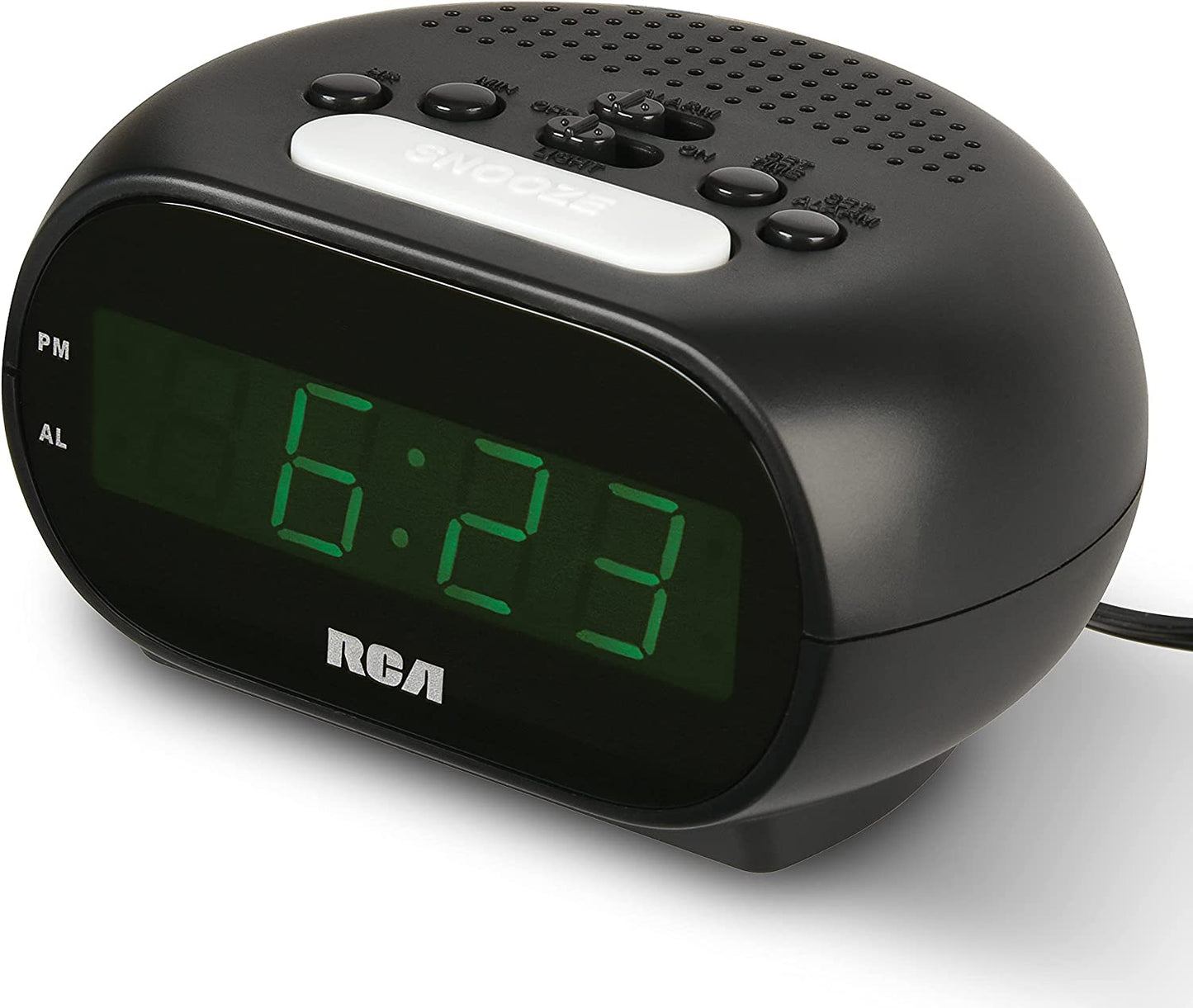 RCA Digital Alarm Clock with Night Light -0.7" LED Display-