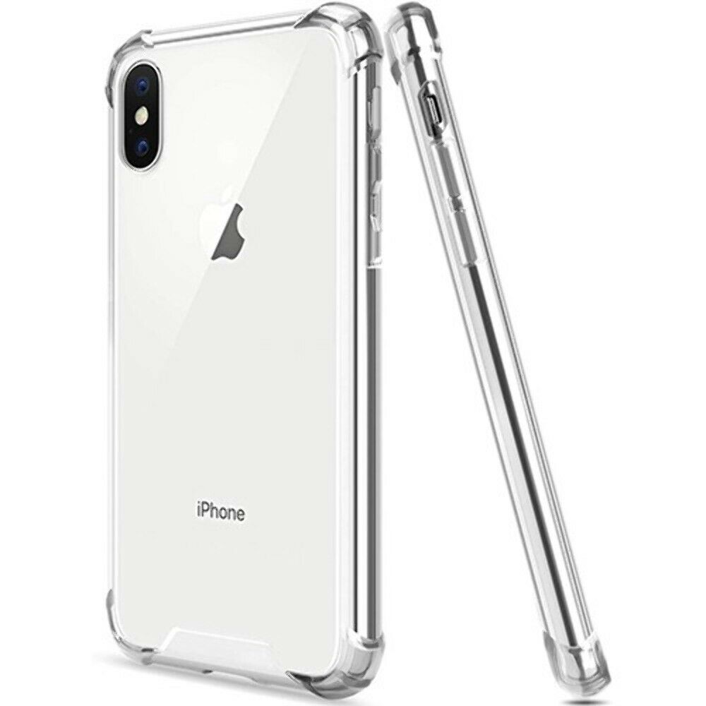 Transparent Shockproof Acrylic Hybrid Armor Hard Case for iPhone X / XS