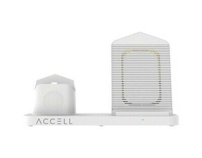 ACCELL 3-in-1 Fast-Wireless Wireless Charging Station for iPhone®, Android™ Smartphones, Apple Watch® 6/5/4/3/2, and AirPods® 1/2/Pro