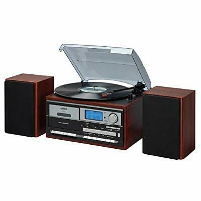 JENSEN JTA-575 3-Speed 10-Watt Belt-Drive Turntable System with CD Player, Cassette Player/Recorder, AM/FM Stereo Radio, and Speaker