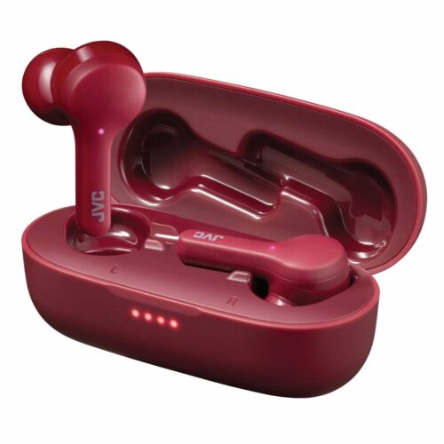 JVC HA-A8T In-Ear True Wireless Stereo Bluetooth® Earbuds with Microphone and Charging Case (Red)