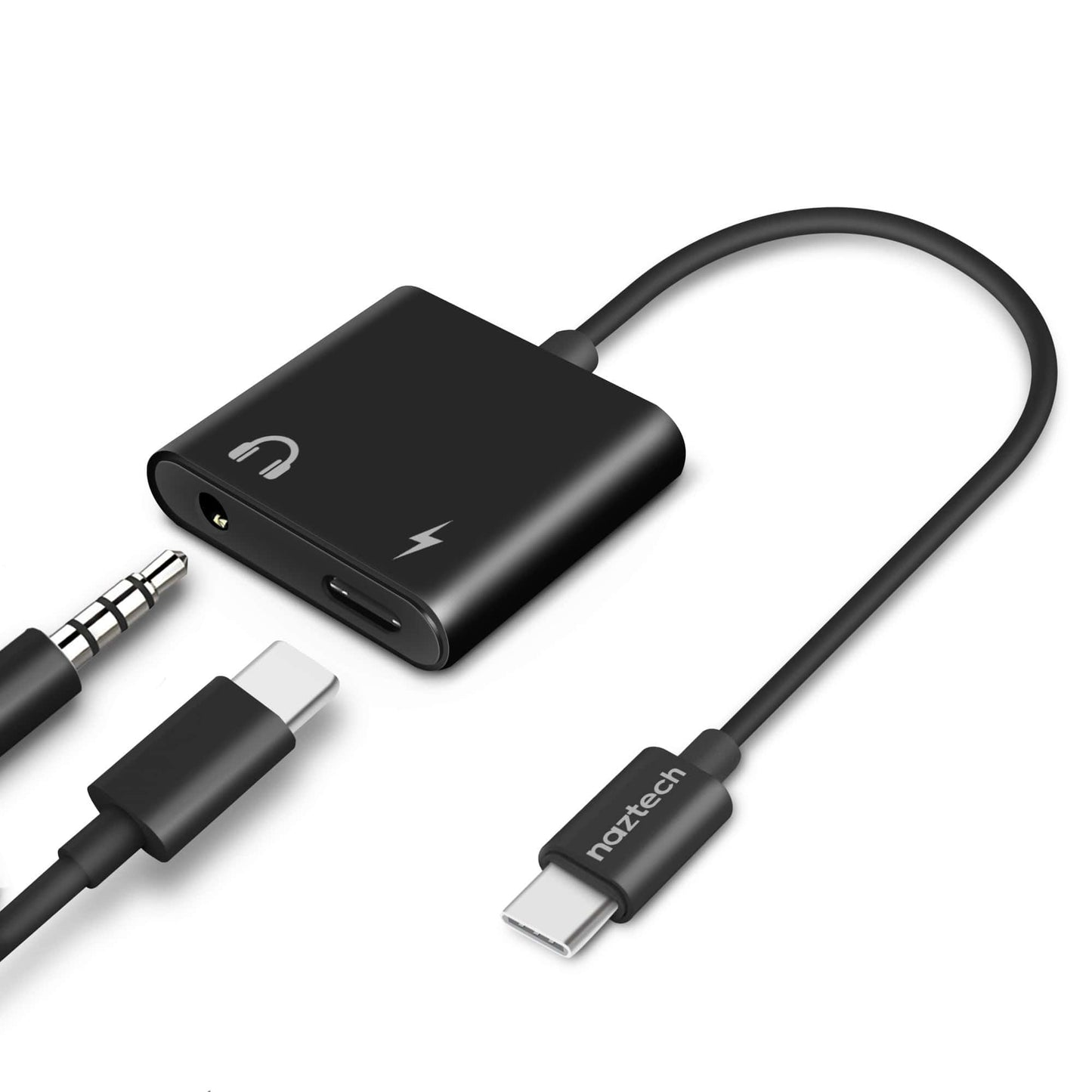 NazTech USB-C Audio + Charge Adapter (3.5mm)