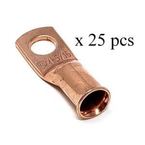 INSTALLBAY 25PCS Wire Uninsulated Ring Terminal  Copper (4x5/16) - The Accessories  Place 